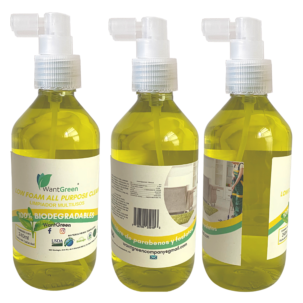 LOW FOAM ALL PURPOSE CLEANER LIMPIADOR MULTIPROPOSITO 240 ml.