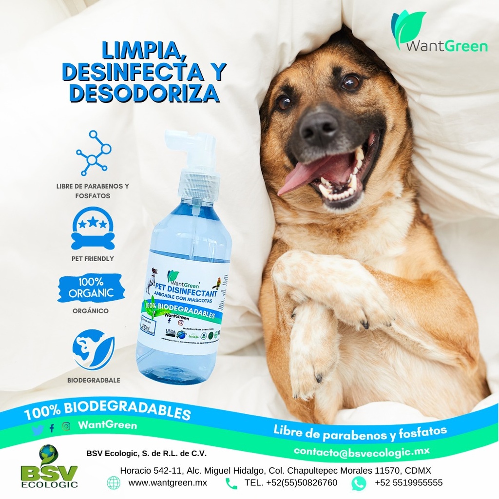 PET NATURAL DISINFECTANT 240 mls.