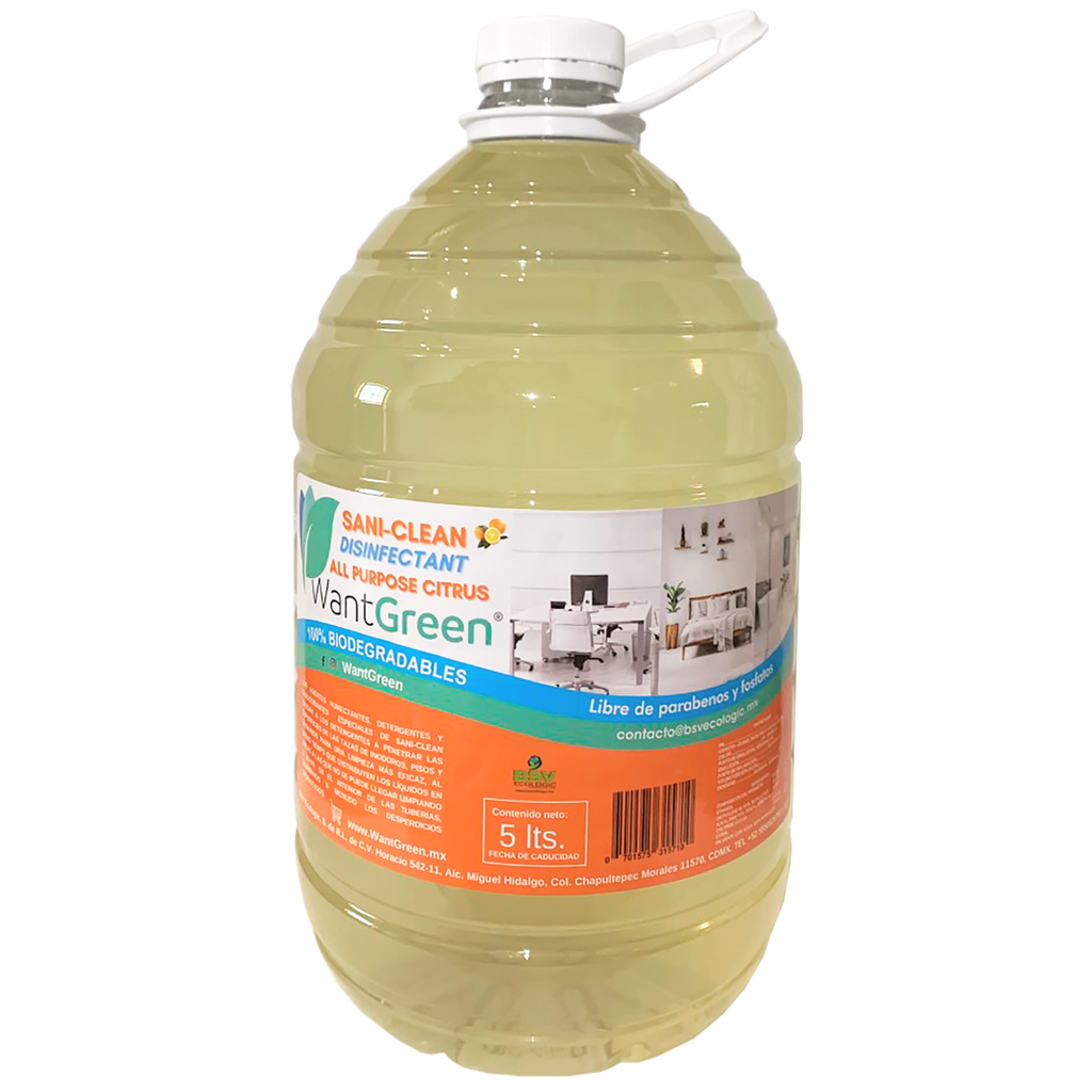 SANI-CLEAN DISINFECTANT ALL PURPOSE CITRUS 5 lts.