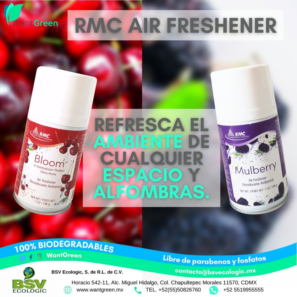 RMC AIR FRESHENER BLOOM CHERRY AEROSOL 198 grs.