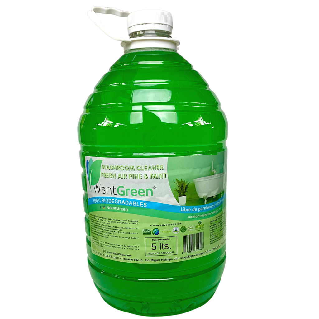 WASHROOM CLEANER LIMPIA BAÑOS CON AROMA PINO Y MENTA 5L
