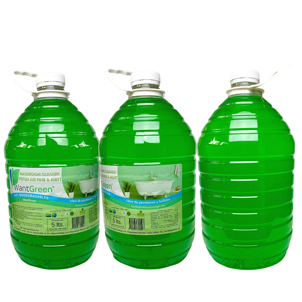 WASHROOM CLEANER LIMPIA BAÑOS CON AROMA PINO Y MENTA 5L