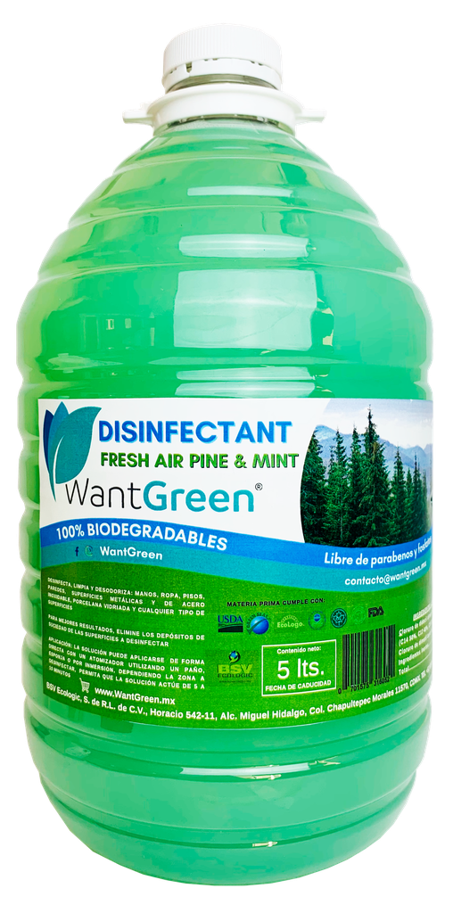 DISINFECTANT FRESH AIR AROMA PINO Y MENTA 5 lts.