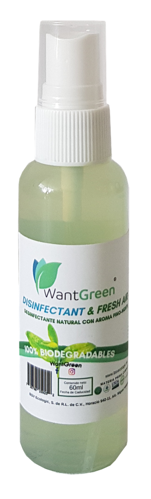 DISINFECTANT FRESH AIR AROMA PINO Y MENTA 60 mls.