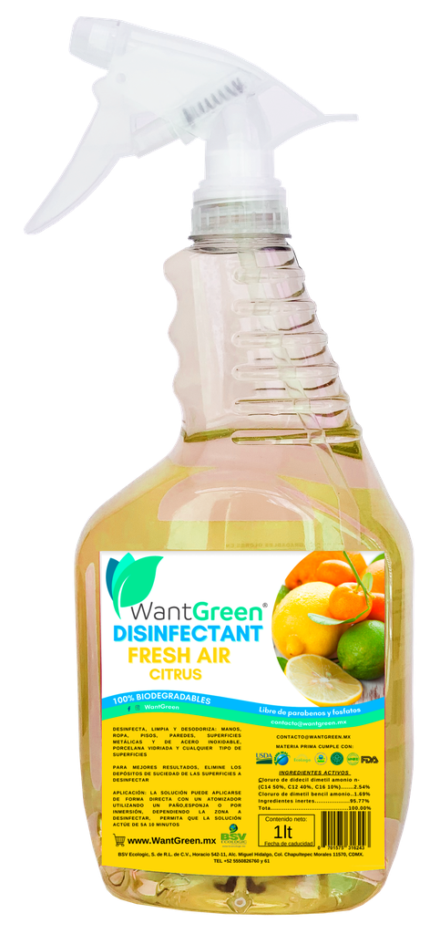 DISINFECTANT FRESH AIR CITRUS AROMA CITRICOS 1 lt.