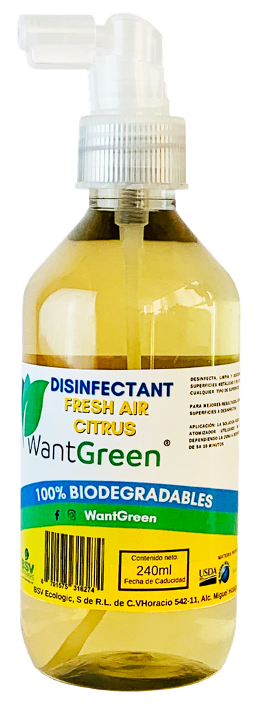 DISINFECTANT FRESH AIR CITRUS AROMA CITRICOS 240 mls.