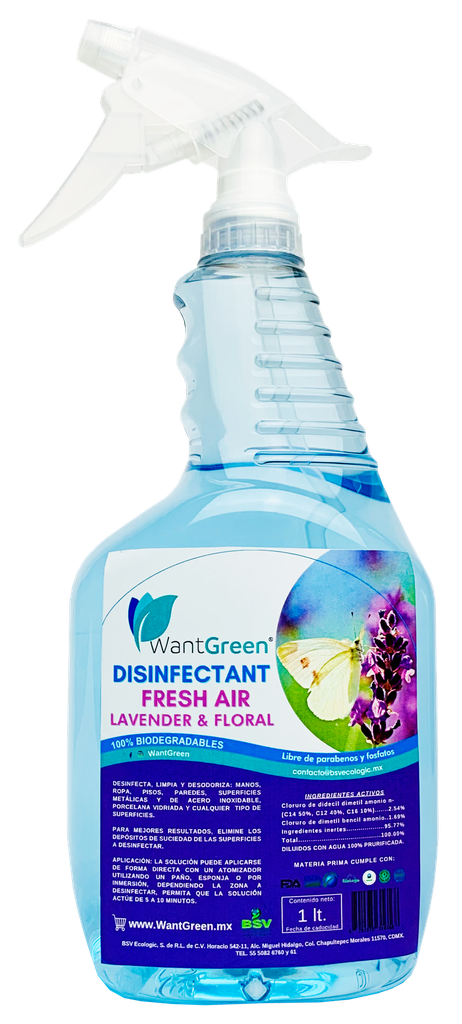 DISINFECTANT FRESH AIR LAVENDER & FLORAL AROMA LAVANDA 1 lt.