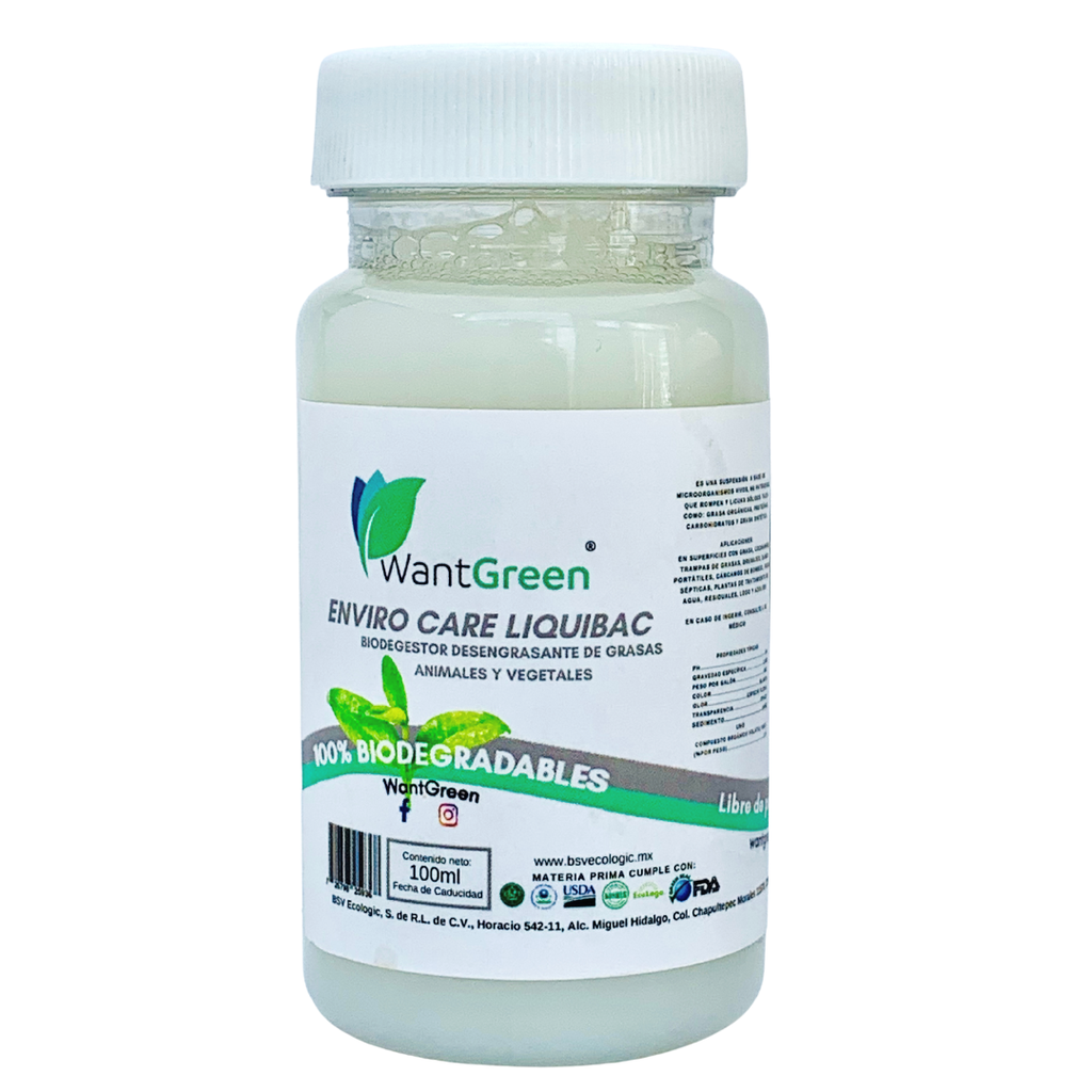 ENVIRO CARE LIQUIBAC BIODIGESTOR DESENGRASANTE 100 mls.
