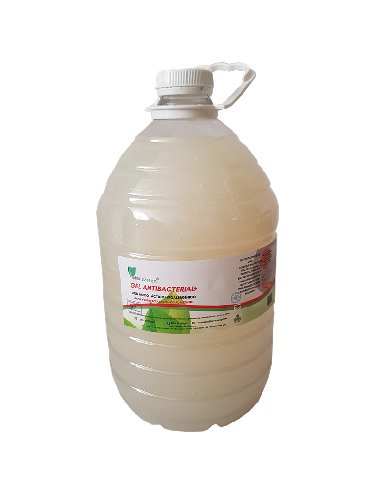 GEL SANITIZANTE CON ACIDO LÁCTICO 5 lts.