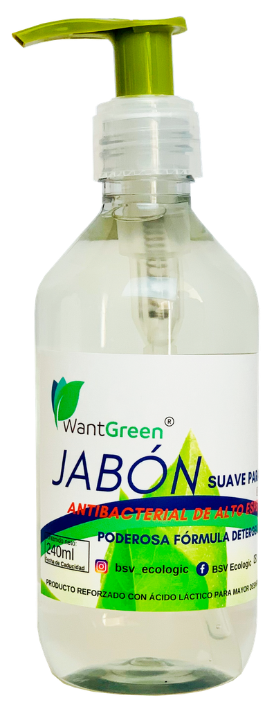 JABÓN SANITIZANTE CON ACIDO LÁCTICO 240 mls.
