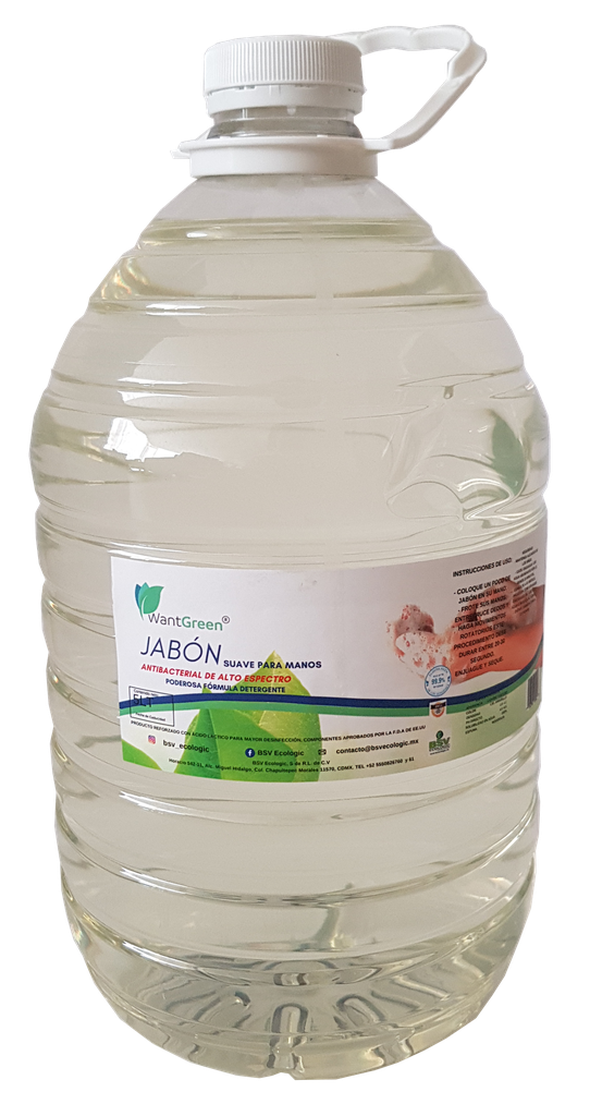 JABÓN SANITIZANTE CON ACIDO LÁCTICO 5 lts.