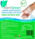 JABÓN SANITIZANTE CON ACIDO LÁCTICO AROMA PINO Y MENTA 1 lt.
