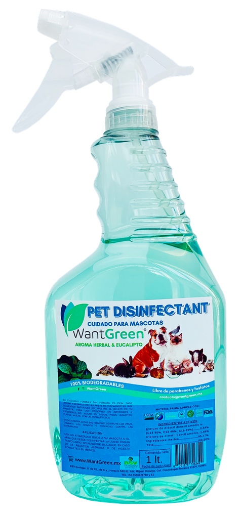 PET DISINFECTANT FRESH AIR HERBAL & EUCALYPTUS 1 lt.