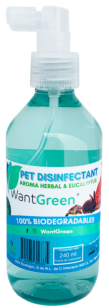 PET DISINFECTANT FRESH AIR HERBAL & EUCALYPTUS 240 mls.