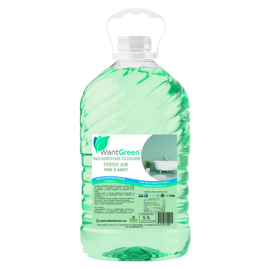 WASHROOM CLEANER LIMPIA BAÑOS CON AROMA PINO Y MENTA 5L