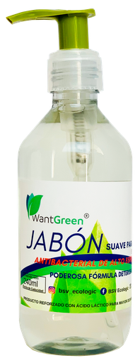 [WGJSALD240ML] JABÓN SANITIZANTE CON ACIDO LÁCTICO 240 mls.